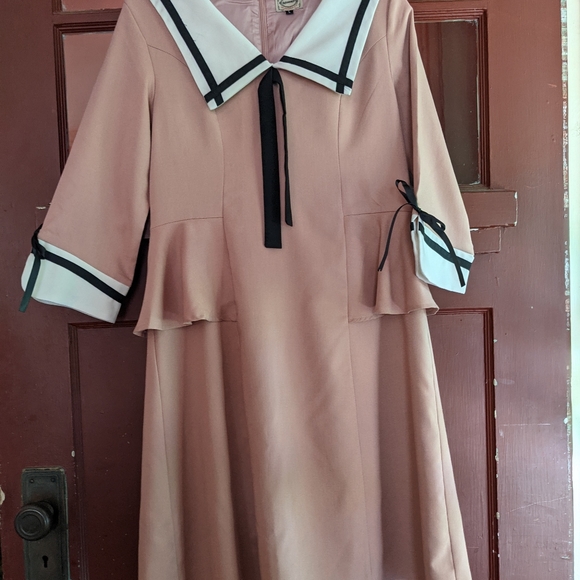 Banned Apparel Dusty Pink Sailor dress - Picture 4 of 13